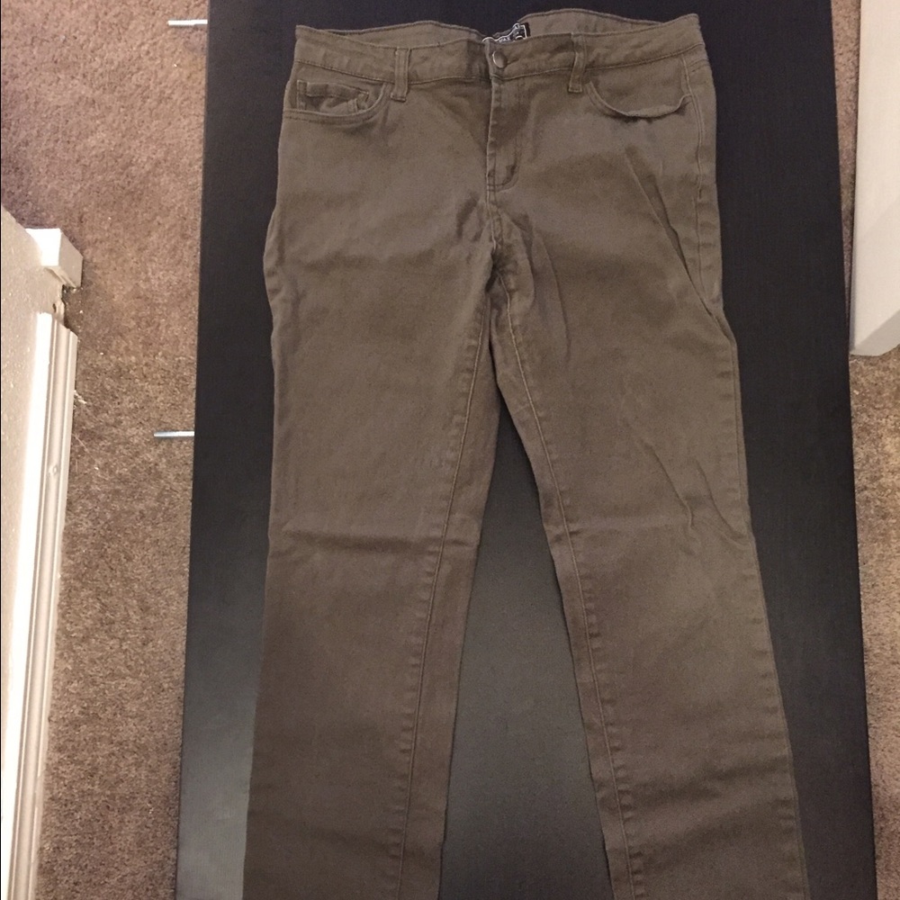 Unused Olive Green Skinny Jeans
