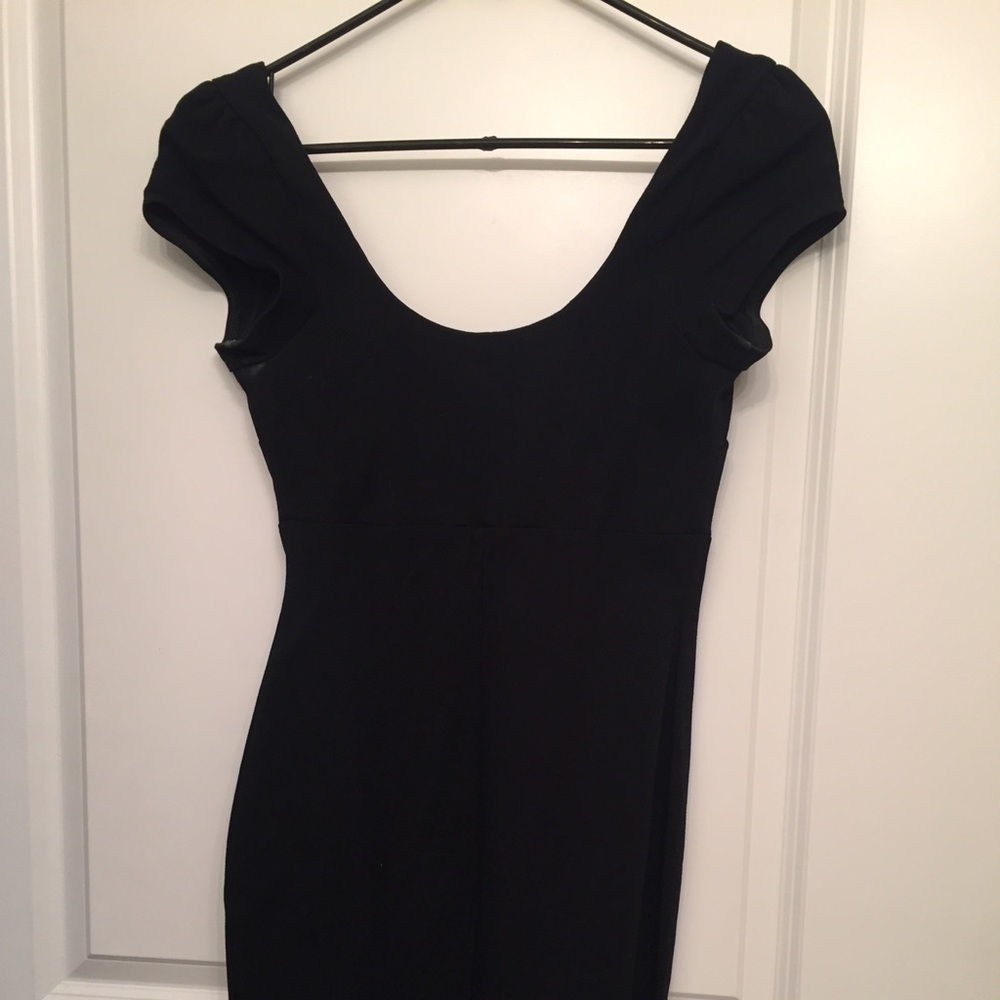 Black Bebe midi dress