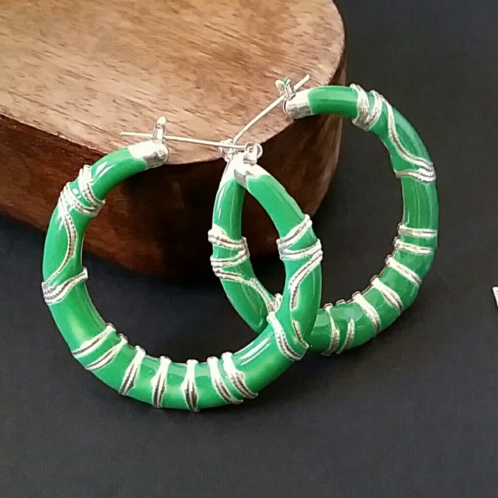 Green hoops -NWOT