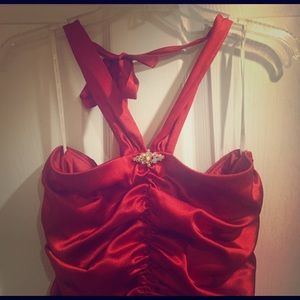 Red Jessica McClintock dress