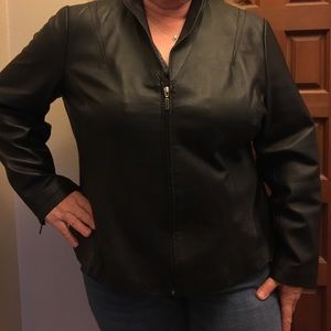 Leather Jacket by Jessica London.