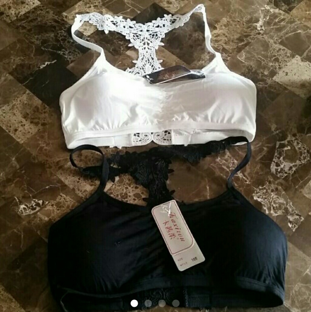 Crochet lace back bras ONE SIZE