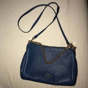 Coach Cross Body Bag (Authentic) - Dark Blue