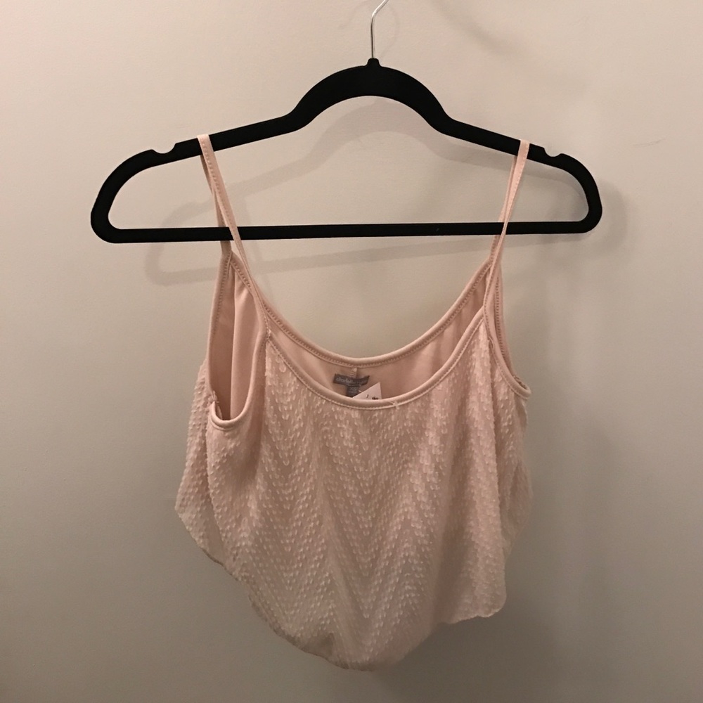 Charlotte Russe cream crop top