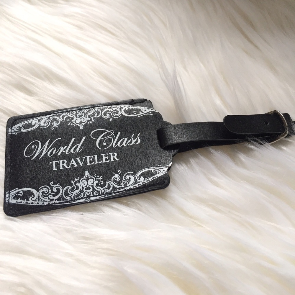 Luxury World Class traveler luggage tag