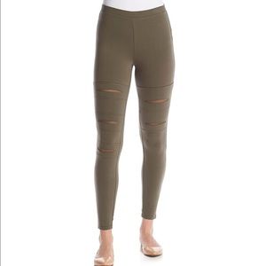 no comment Destructed Mesh Leggings