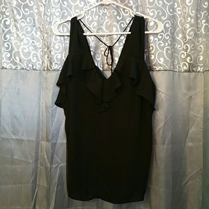NWT Express black ruffle tank