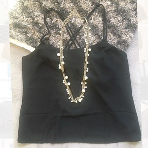 Banana Republic Double Cross Shift Tank