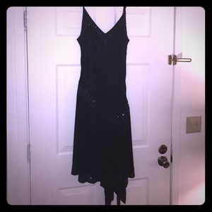 Beaded black party dress