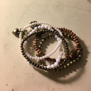 5 beaded bracelets