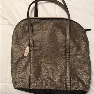BRAND NWT Victoria Secret gold shimmer sequin bag