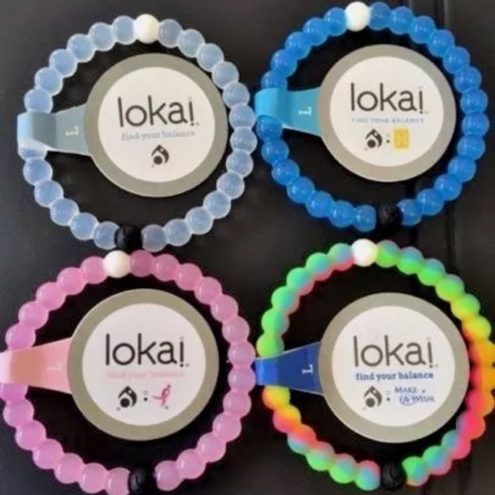 Lokai Bracelet S,M,L Blue,Clear,Pink $9 each