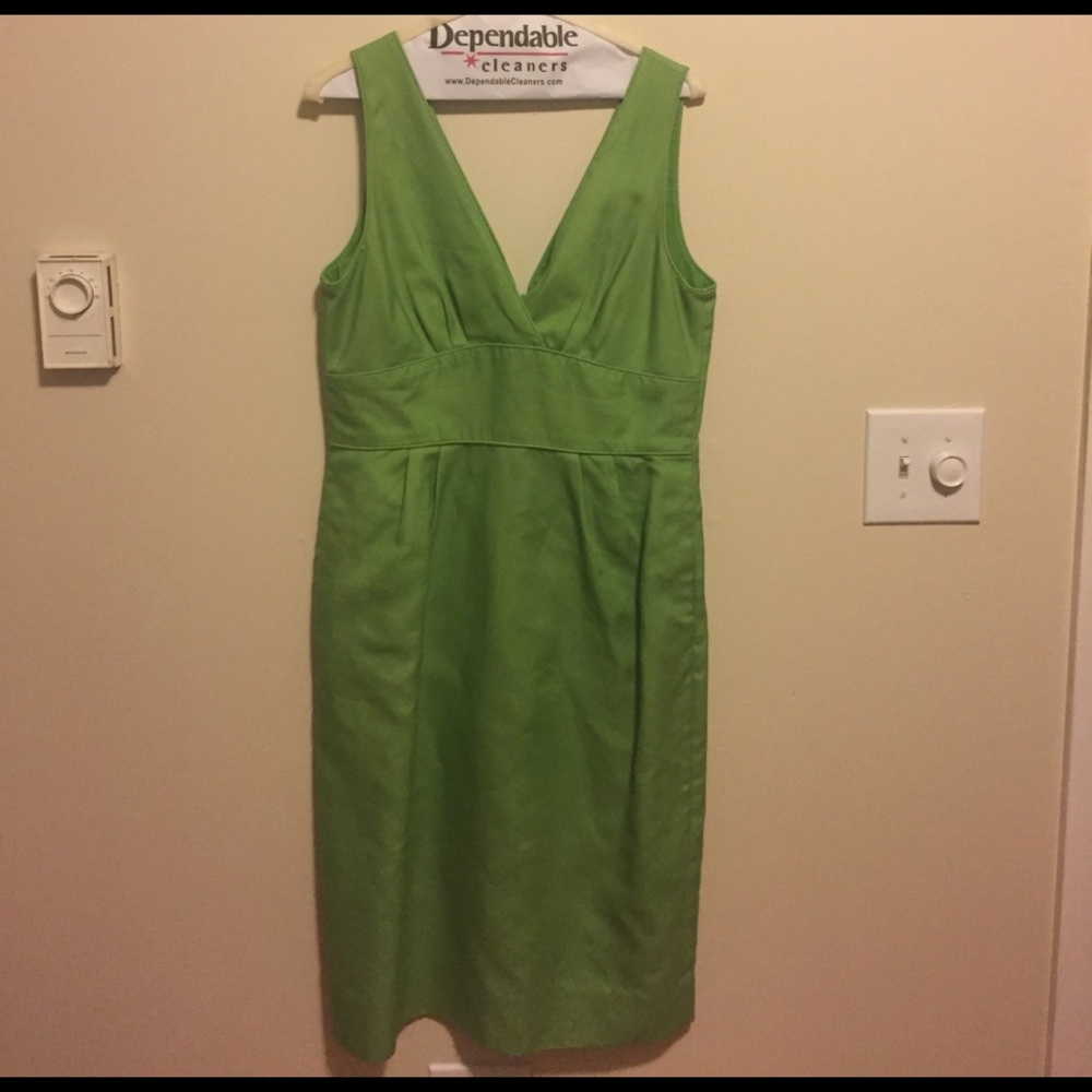 Green j crew dress size 8