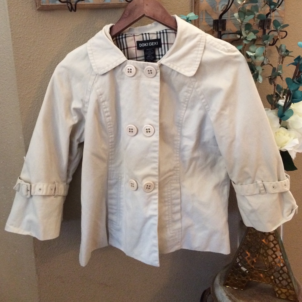 Doki Geki cropped canvas jacket. Juniors Large.