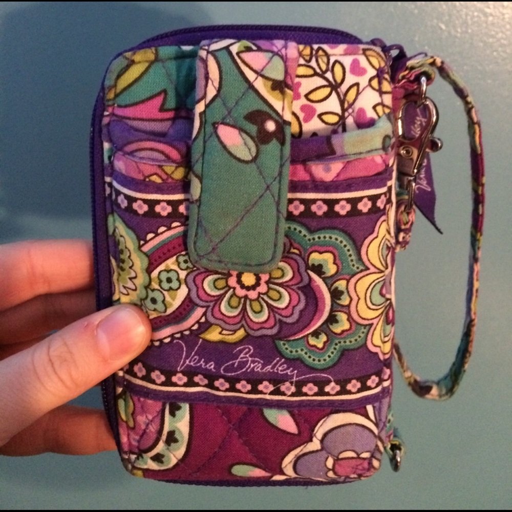 VERA BRADLEY WALLET WITH PHONE HOLDING COMPARTMENT