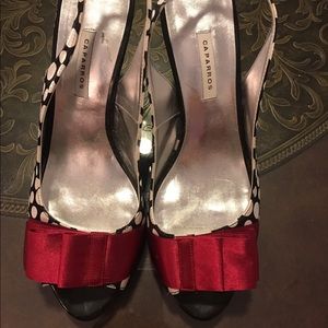 Black and white Polka dot Heels 9