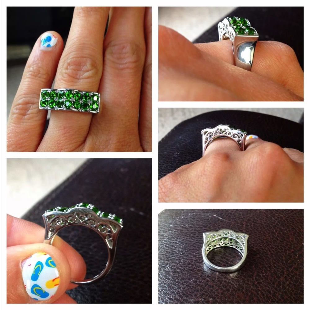 Chrome Diopside Sterling silver ring