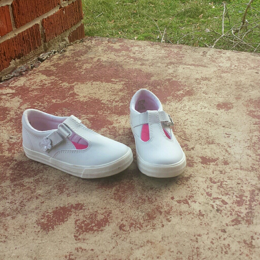 Keds Daphne T Strap White Lea