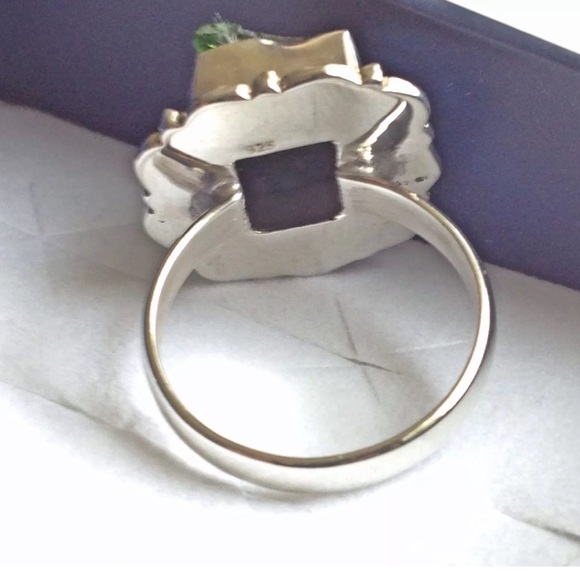 Artisan crafted chrome diopside ring - Picture 3 of 3