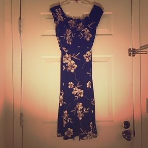 Black and gold floral dress