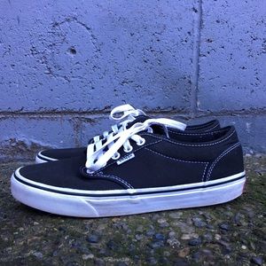 Black Vans Sneakers Lace Up Shoes White