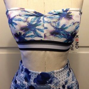 NWT palm tree graphic Neoprene Bandeau top S $59 NWT palm tree graphic Neoprene Bandeau top S $59