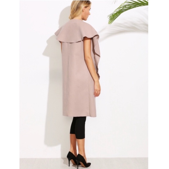 •new• PALE PINK OVERSIZED WATERFALL SLEEVELESS - Picture 4 of 4