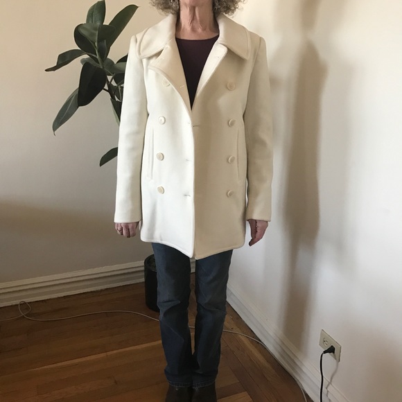 NWT Ralph Lauren Double Breast Cream Peacoat - Picture 1 of 4