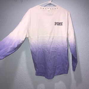 Flawed ombré varsity crew