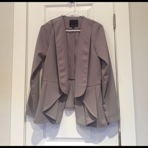 Harlowe and Graham Open Front Peplum Blazer