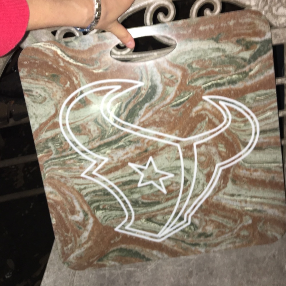 Customized Texans Cutting board
