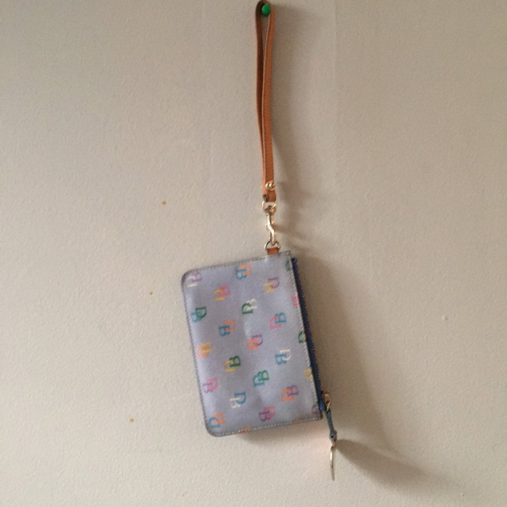 Dooney & Bourke Signature Periwinkle Blue Wristlet