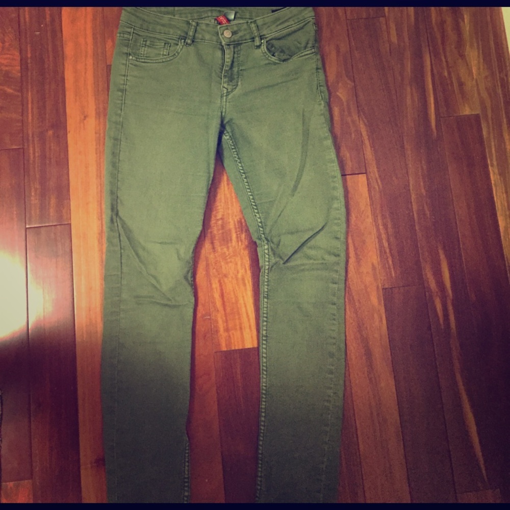 Dark green jeans