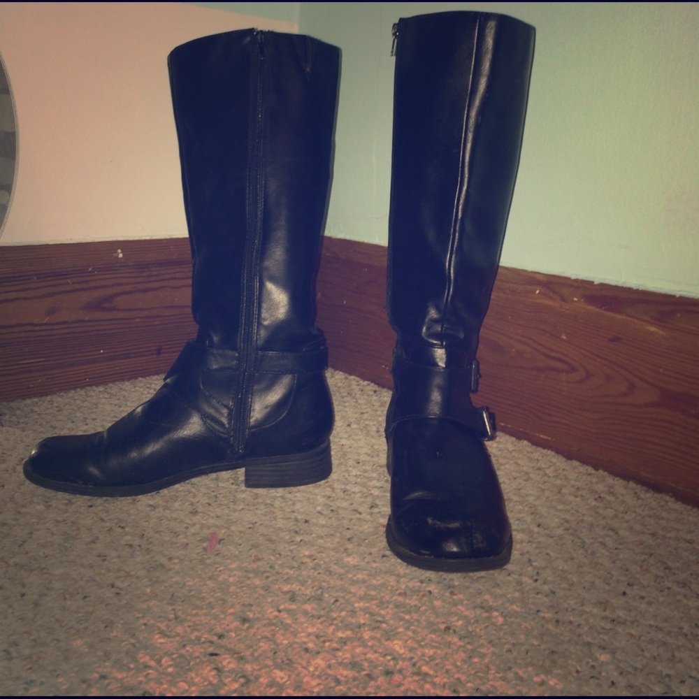Tall black boots!