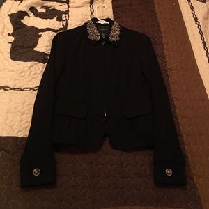 NWOT black zip up cardigan