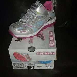 Girl's "Skech-Air"  Memory Foam Sneakers