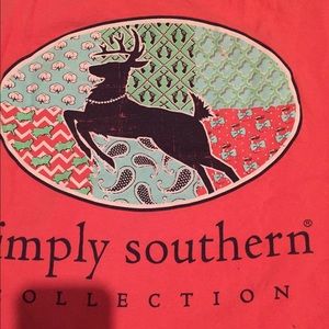 coral simply southern tshirt