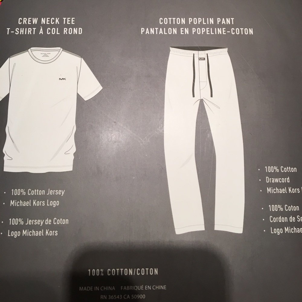NWT Michael Kors Men's Sleep Set - Picture 3 of 6