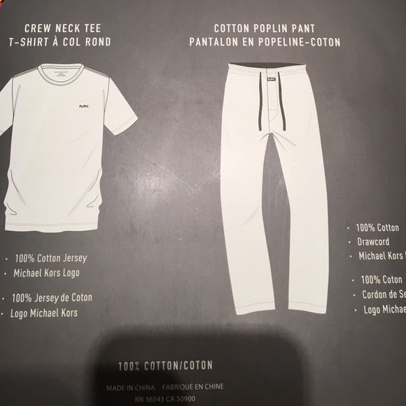 NWT Michael Kors Men's Sleep Set - Picture 3 of 6