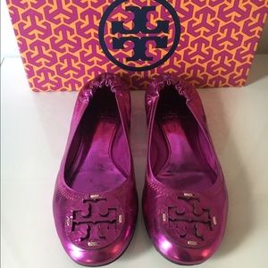 Tory Burch Metallic Mirror Reva Ballet Flat