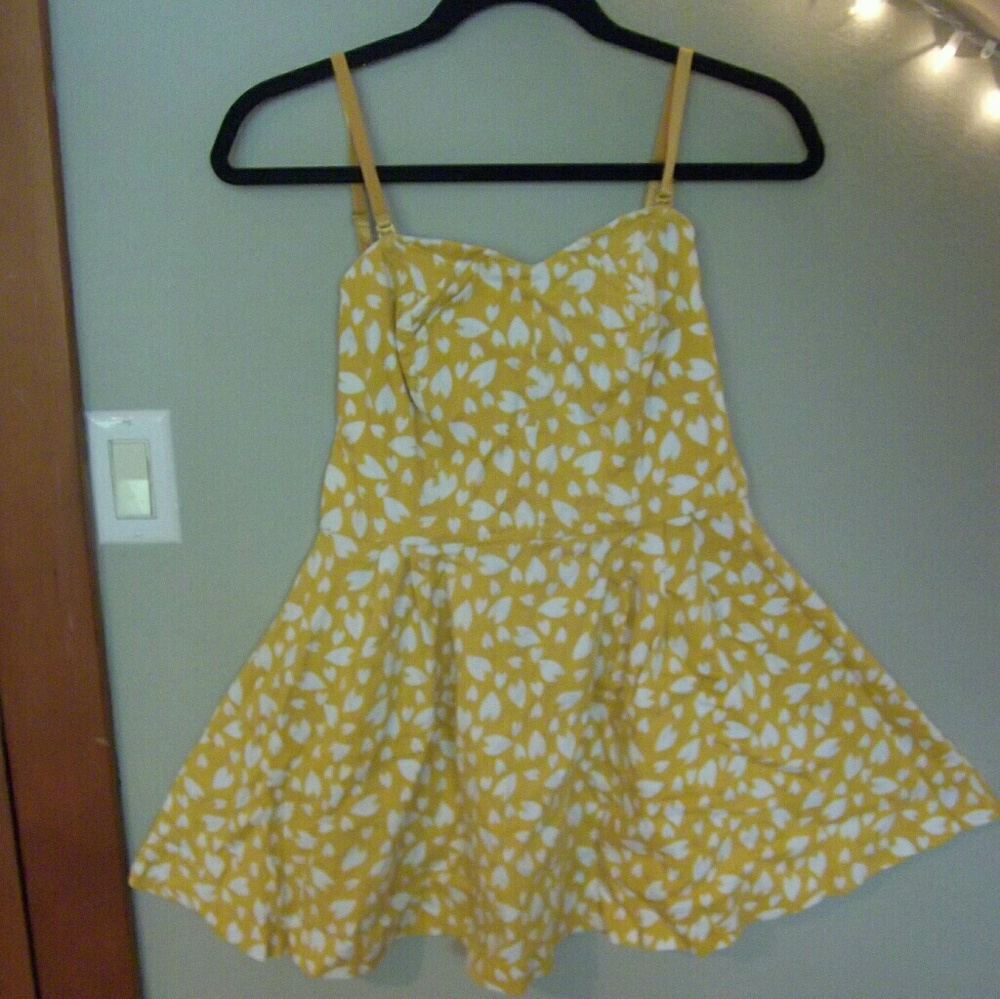 Yellow Summer Dress with Removable Straps