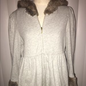 Juicy Couture Zip Fur Hoodie