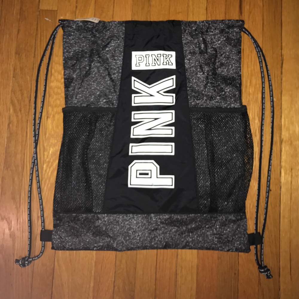 Pink VS drawstring bag