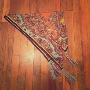42"x42" printed silk scarf