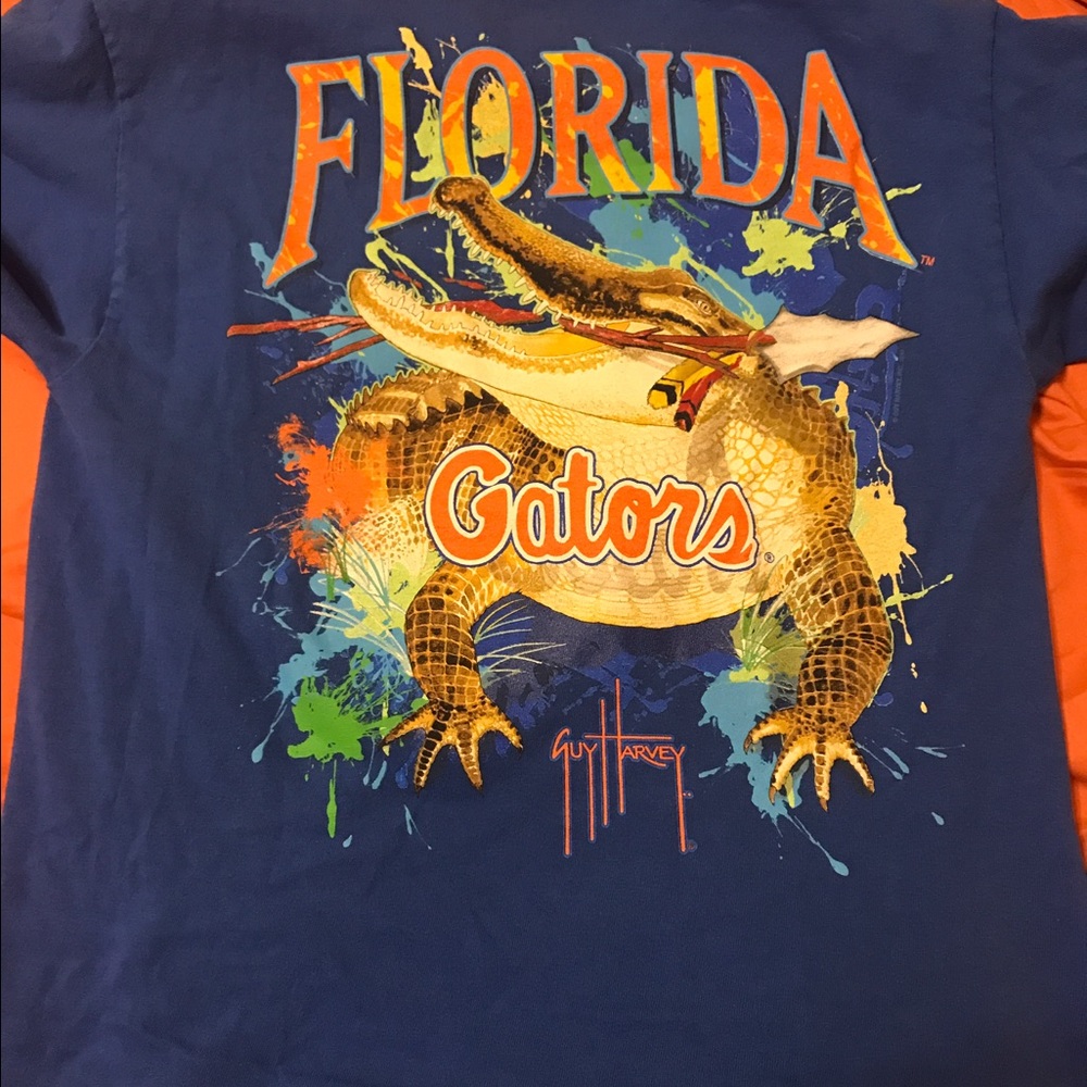 Blue and orange guy Harvey shirt