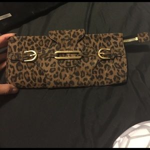 Leopard print Jimmy Choo clutch