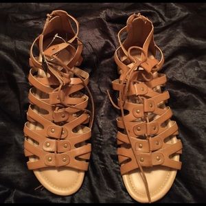 Torrid Gladiator Lace Up Sandals