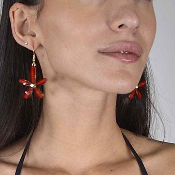 Floral Drop Earrings - Picture 2 of 3