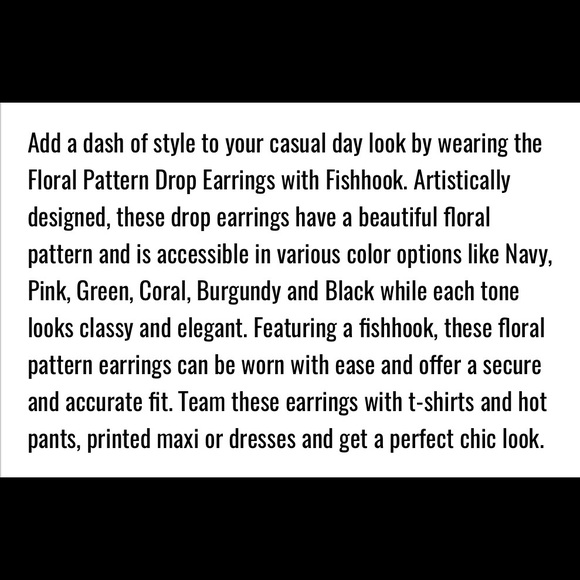 Floral Drop Earrings - Picture 3 of 3