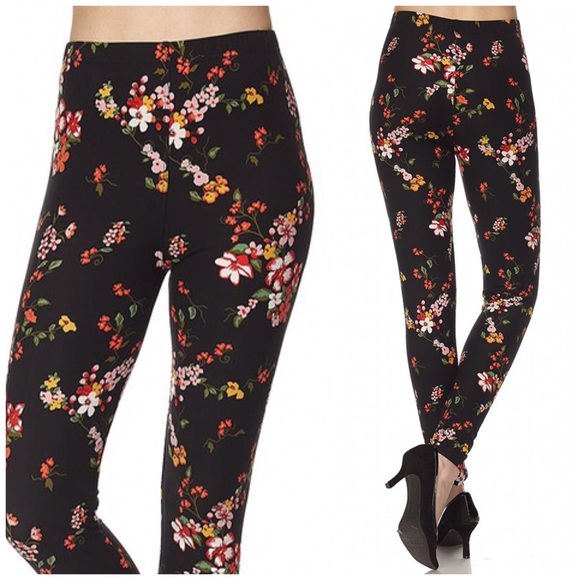 Floral Printed Ankle Leggings - Picture 4 of 4